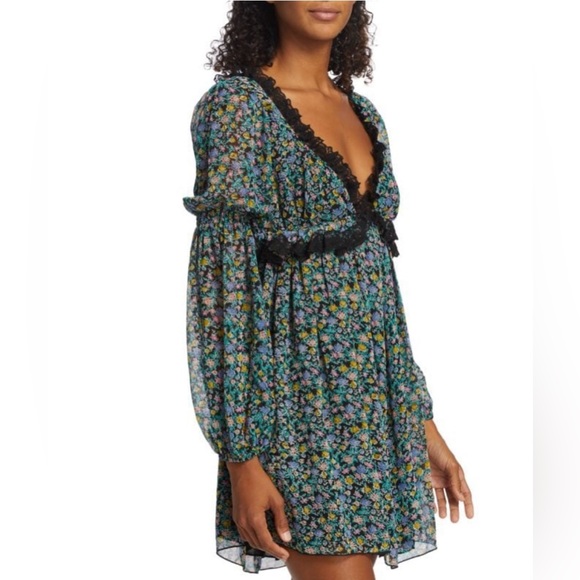 NWT Free People Pennie Babydoll Mini Dress - L - Picture 3 of 9